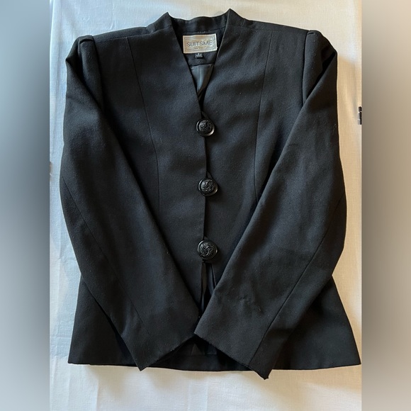 SuitsMe Women's  Lined Jacket Black Size 8P - Picture 5 of 5